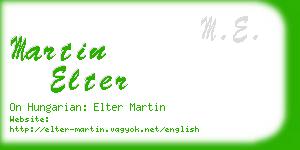 martin elter business card